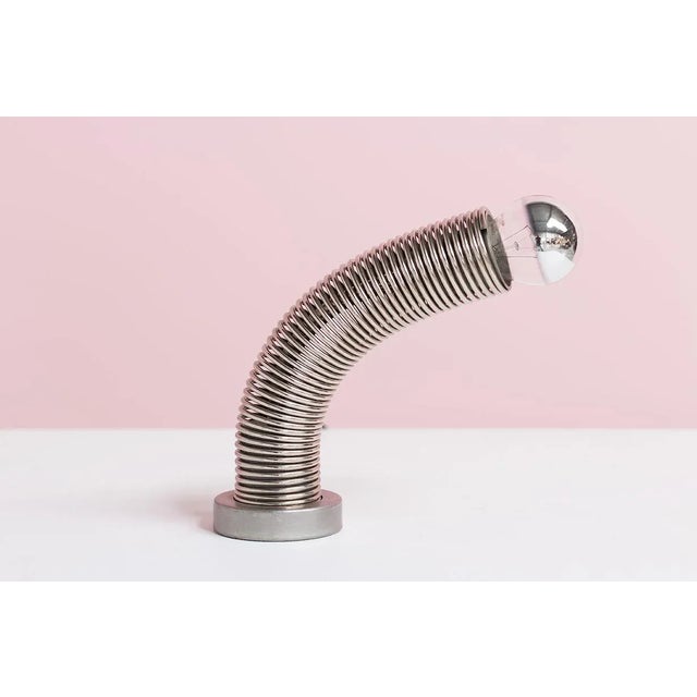 Chrome Coil Lamp or Spring Table Light, 1970s For Sale - Image 7 of 7