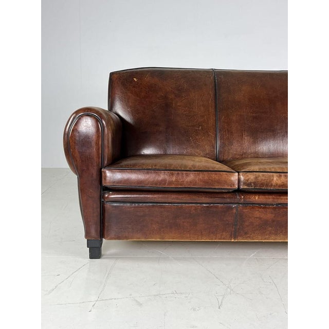 Vintage Sofa in Leather For Sale - Image 3 of 13