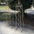 Vintage French Style White Trellis With Spinning Orb and Arrow Garden Statues - a Pair For Sale In Atlanta - Image 6 of 12