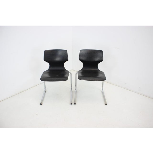 Set of Mid-Century Pagwood Chairs attributed to Flototto for Flötotto, 1980 For Sale - Image 4 of 17