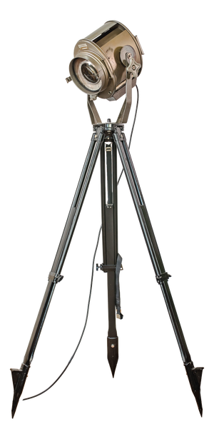 Industrial Tripod Theater Spotlight Floor Lamp from ADB Belgium, 1960s