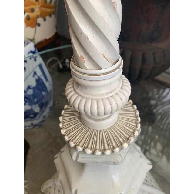 Hollywood Regency Faux Bamboo Ceramic Floor Lamp by Nardini For Sale - Image 9 of 12