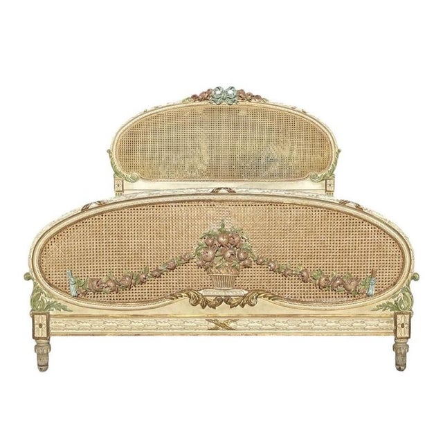 Wood Louis XVI Style Bed For Sale - Image 7 of 13