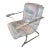 Postmodern Chrome Flat Bar Scoop Chair For Sale
