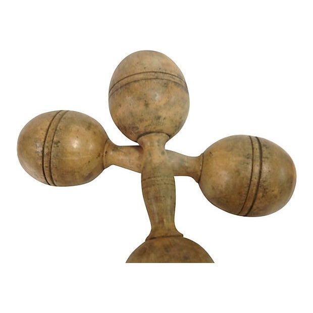 Pair of antique wooden free weights, used as a form of exercise in the early 1900s. Great vintage condition with nice...