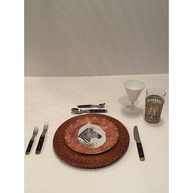 Rare Set of Vintage Swedish Stainless Steel Brass & Wood Flatware For Sale - Image 9 of 15