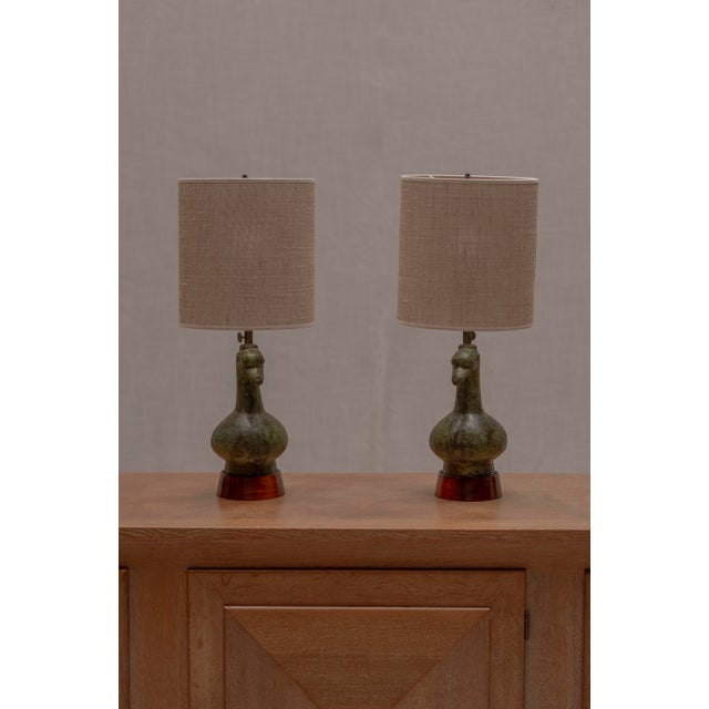 Mid-Century Modern French Table Lamps, 1970s, Set of 2 For Sale - Image 9 of 10