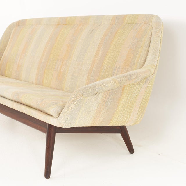 Mid 20th Century Arne Vodder for George Tanier Mid Century Danish Walnut Loveseat For Sale - Image 5 of 11