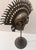Metal Vintage Tribal Face Sculpture on Base For Sale - Image 7 of 12