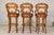 Swivel Bar Stools with Carved Backs and Faux Leather Seats – Set of 3 For Sale - Image 12 of 12