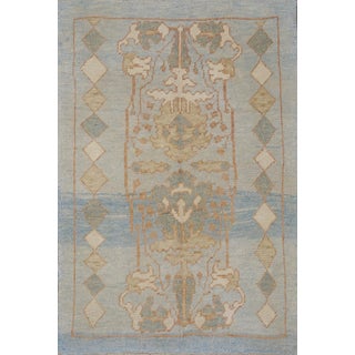 Turkish Oushak Area Rug - 3′8″ × 5′4″ For Sale