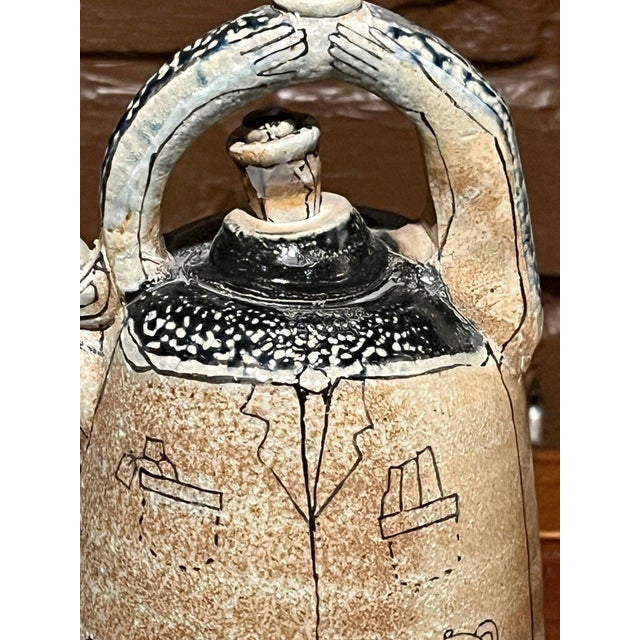 Contemporary Late 20th Century Gerry Wallace Studio Art Pottery Whimsical Figural Teapot Vessel For Sale - Image 3 of 9