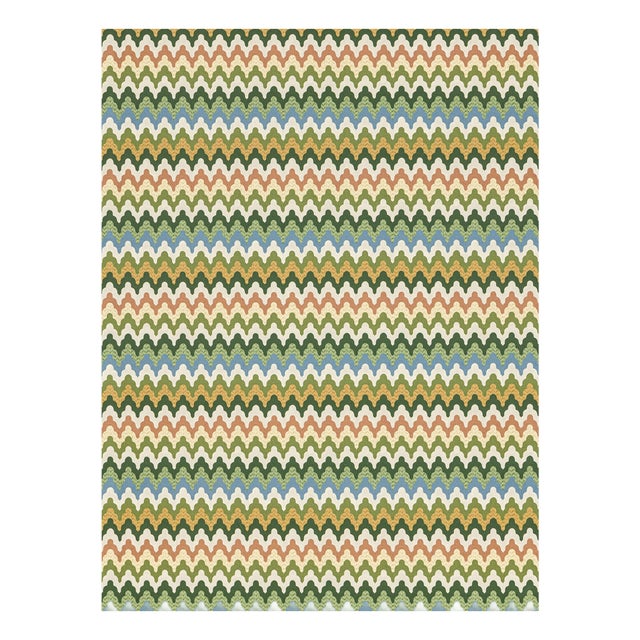 The House of Scalamandré Rainbow Mountain Wallcovering Wallpaper, Forest Clay For Sale