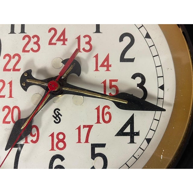 Black Bauhaus 24-Hour Wall Clock from Siemens Halske, Germany, 1930s For Sale - Image 8 of 16