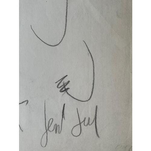 Modern Gen Paul, Portrait, 1970s, Pencil Drawing For Sale - Image 3 of 5