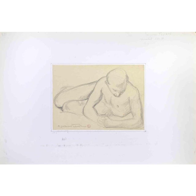 Modern Kiyoo Fujiwara, Seated Torso, Drawing, 1964 For Sale - Image 3 of 3
