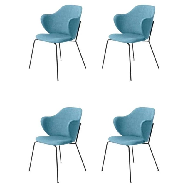 Black Blue Remix Chairs by Lassen, Set of 4 For Sale - Image 8 of 8