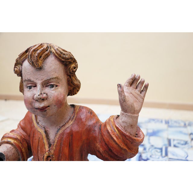 Antique Indo-Portuguese Jesus Christ Child, 17th Century For Sale - Image 11 of 18