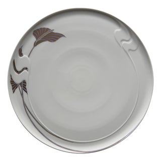 Asimmetria Goldblume Cake Plate by Björn Wiinblad for Rosenthal, 1992 For Sale
