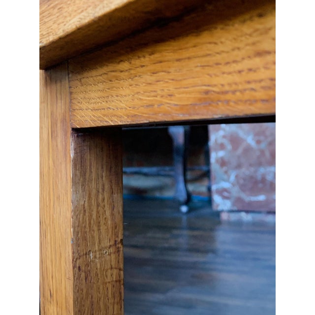 1940s French Modern Oak Side Table by René Gabriel For Sale - Image 14 of 15
