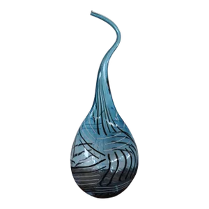 Blue Modern Art Glass Vase