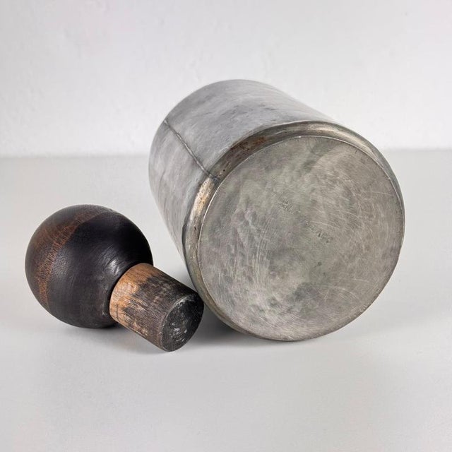 Hammered Aluminum Decorative Bottle attributed to Lorenzo Burchiellaro, 1960s For Sale - Image 12 of 14