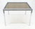 Flip Top 40" Square Crome Base Smoked Glass Top Dining Table 84" Extended Clean For Sale - Image 6 of 12