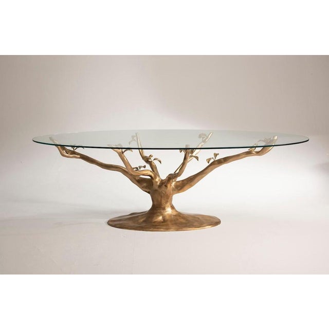 Gold Tree Brass Sculpture Table from Pescetta For Sale - Image 8 of 14