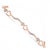 Contemporary 14K Rose Gold Plated .925 Sterling Silver 1/10 Cttw Diamond Wave and Hearts 4”-10” Adjustable Bolo Bracelet (I-J Color, I3 Clarity) For Sale - Image 3 of 6
