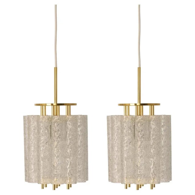 Petite Murano Glass Tubes Pendant Light by Doria, Germany, 1960s, Set of 2 For Sale - Image 9 of 9