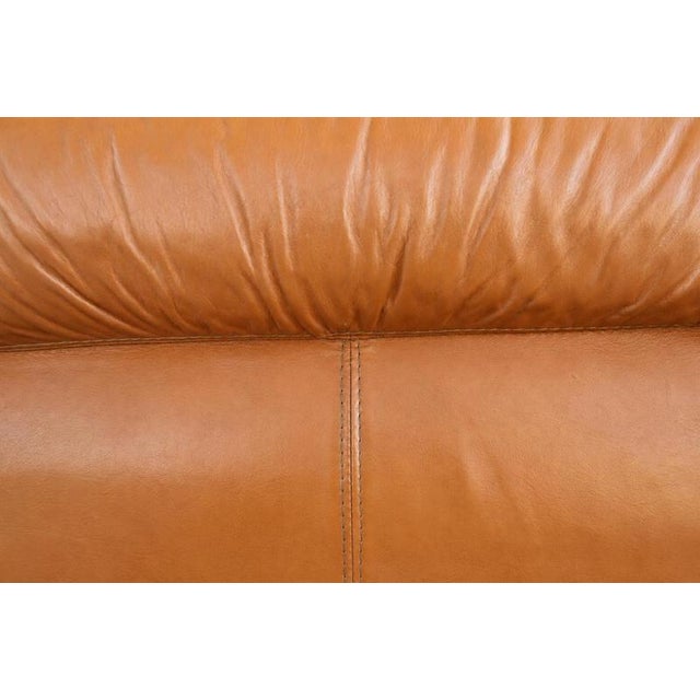 Brown Vintage Italian Giusy Lounge Chairs in Leather from Neoflex, 1970s, Set of 2 For Sale - Image 8 of 12