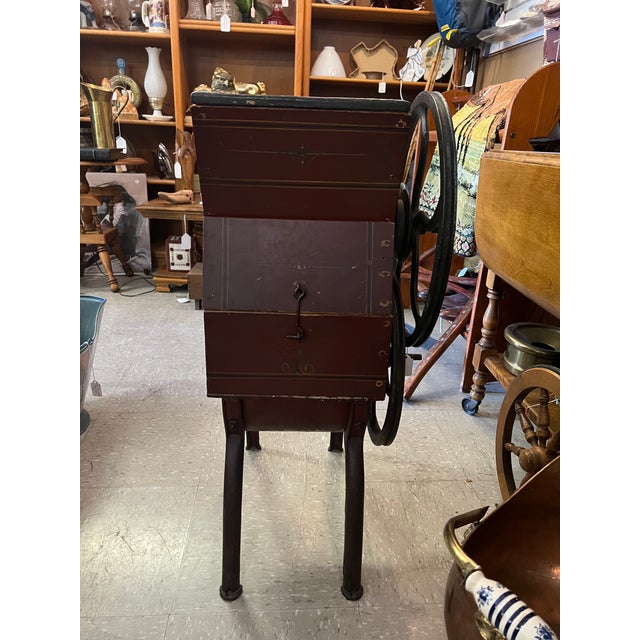 Antique Hunters Lightning Sifter and Mixer Fast Kitchen Sifter Mixer by JH Day and Co. American made wood and iron,...