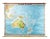 Mid-Century Dutch Topographical Wall Map of Australia and Oceania on Linen For Sale