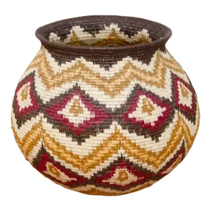 Artisanal Multicolor Handwoven Embera Basket