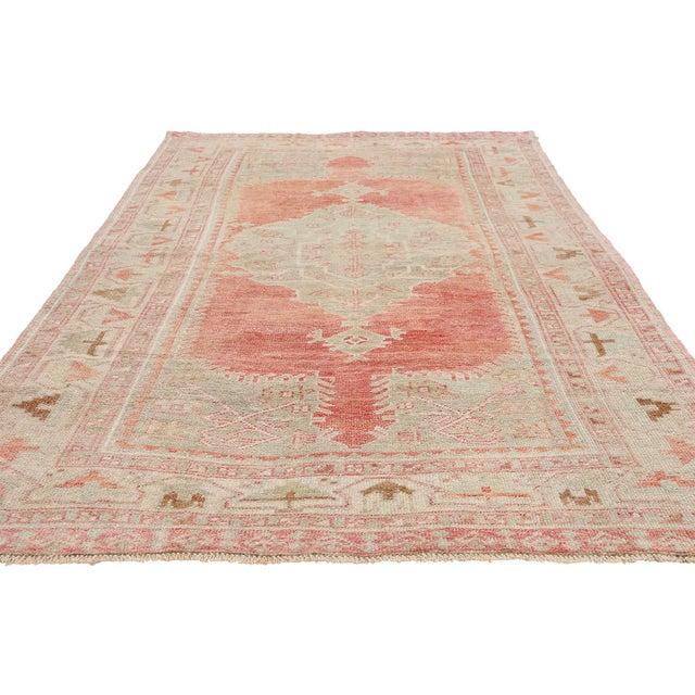 Traditional Vintage Turkish Oushak Rug, 04'04 X 08'01 For Sale - Image 3 of 10