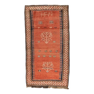 Late 18th Century Antique Caucasian Kazak Rug 3'9'' x 6'10'' For Sale