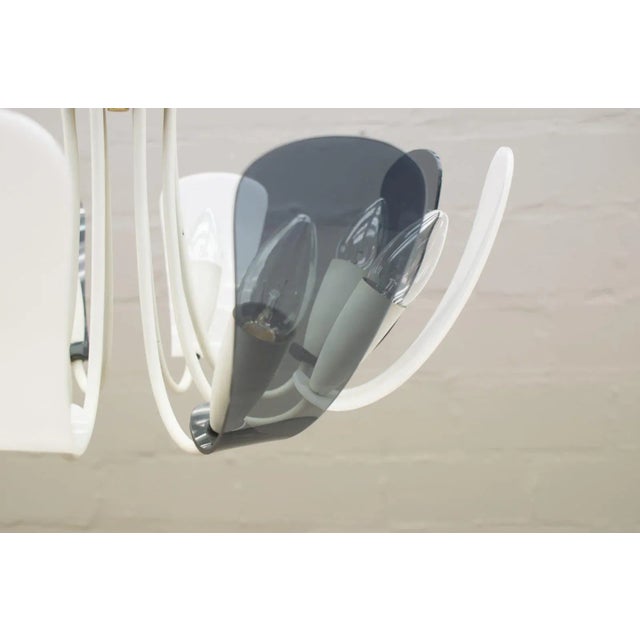 Metal Acrylic Glass and Brass Sputnik Lamp, 1950s For Sale - Image 7 of 11