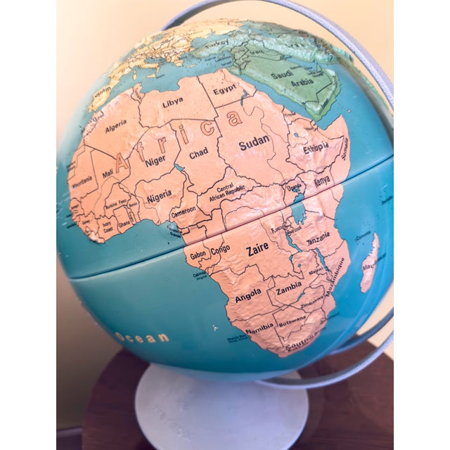 Tiffany Blue Vintage Nystrom 16-Inch "First Globe" For Sale - Image 8 of 10