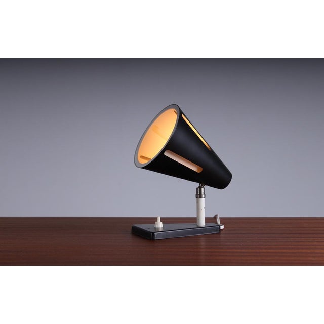 1950ies Hala Zeist Sun Series ( Zonne serie ) adjustable metal wall light by T. Busquet 1950ies. It can also be used as a...
