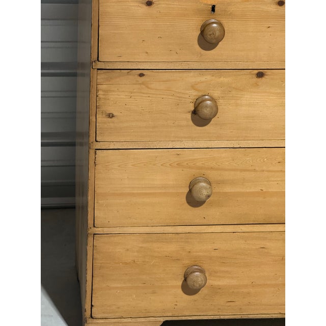 Wood Antique Pine Two Over Three Drawers - Chest of Drawers From England For Sale - Image 7 of 18