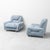 Pair of armchairs made in the 1950s. The light blue fabric upholstery has been replaced. Excellent condition, as shown in...