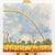 This professionally hand-painted acrylic artwork showcases a serene rural landscape with a vibrant rainbow in a cloudy sky...