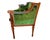 Antique Louis XVI Emerald Green Silk Velvet Sofa Settee.