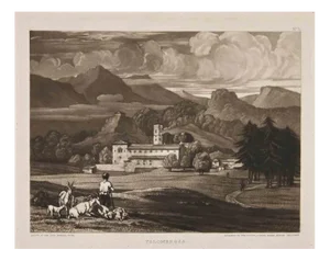 Thomas Lupton, View of Vallombrosa, Original Etching, 1833