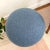 Mushroom Ottoman in Denim Boucle For Sale - Image 4 of 10