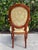 Late 20th Century Vintage Fejomi Spanish Louis XVI Style Mahogany Bergère Armchair For Sale - Image 5 of 12