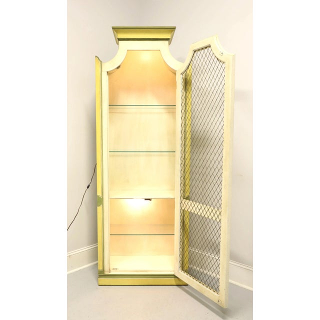Mid 20th Century Thomasville 1960's Neoclassical Painted Curio Display Cabinet For Sale - Image 5 of 12