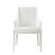 Modern White Dining Arm Chair For Sale - Image 4 of 9