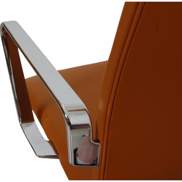 Oxford Office Chair in Cognac Nevada Anilin Leather For Sale - Image 9 of 14