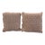 Feather & Down Chunky Knit Mocha Throw Pillows, Pair For Sale